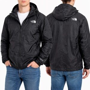 The North Face HyVent Jacket Full Zip Rain Windbreaker Men’s Large Black Hooded